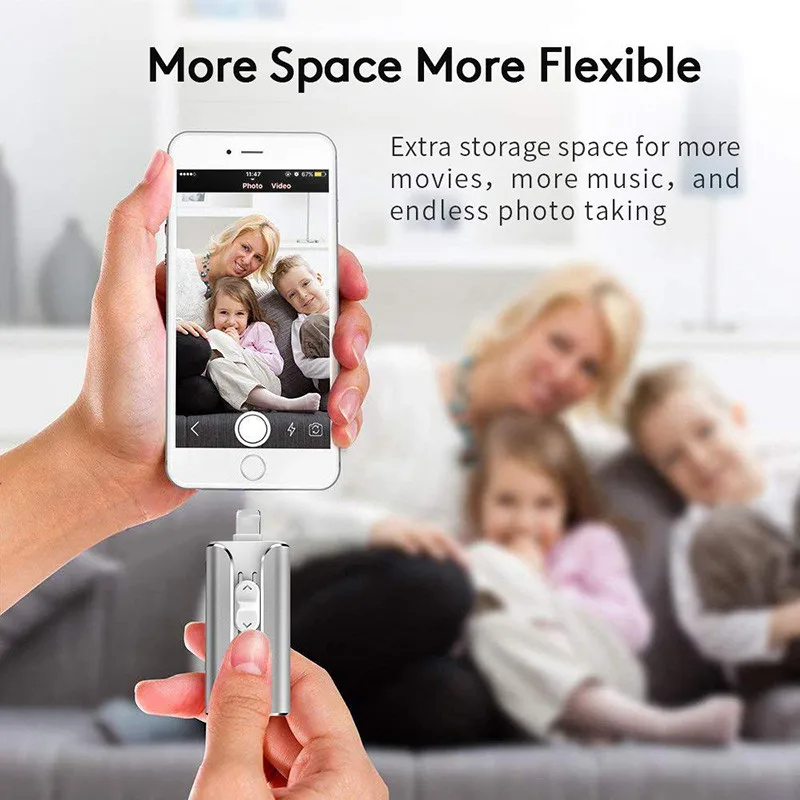 USB Drive - Compact and Durable Multi-Device 4-in-1 USB Stick