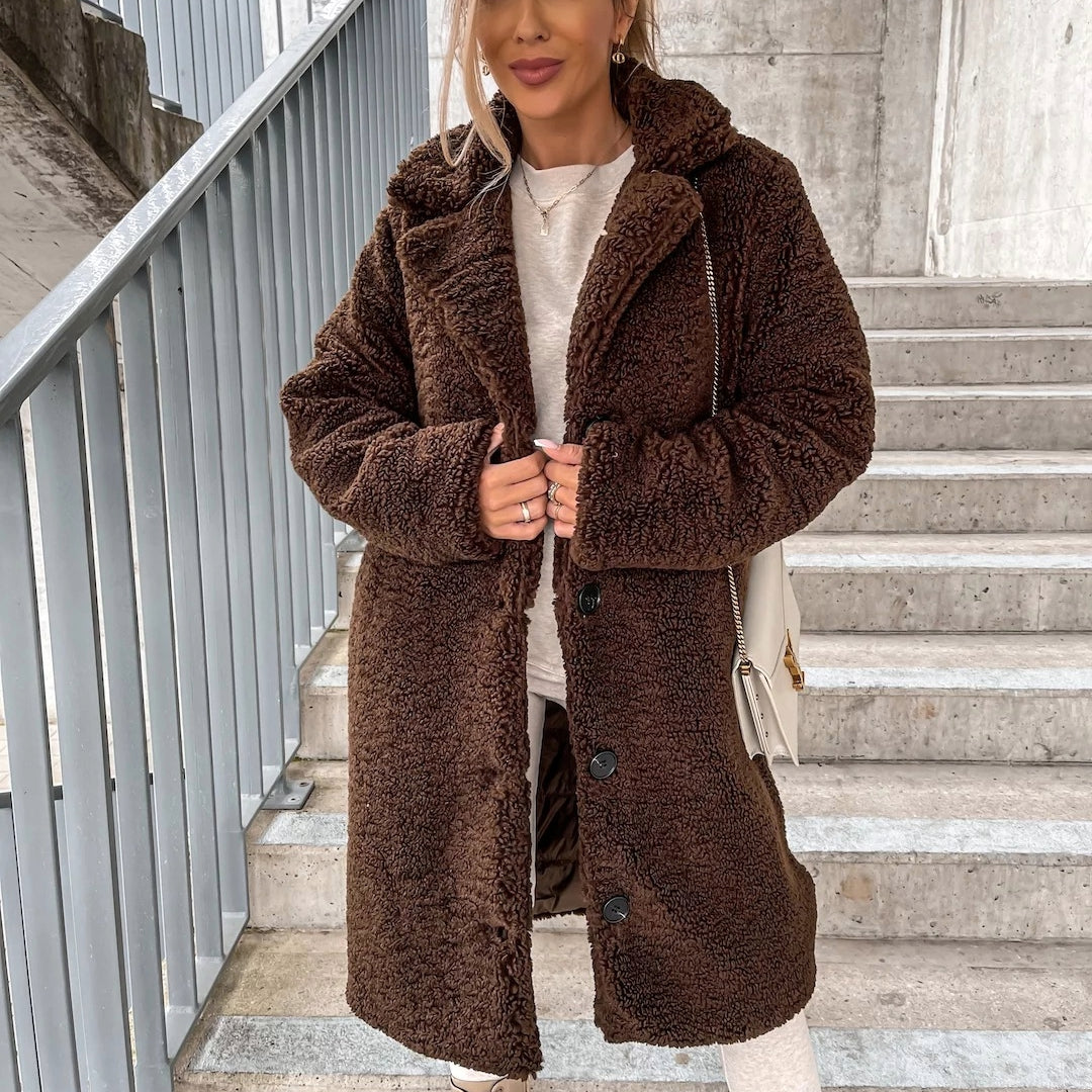 Image of Virginia | Women's Oversized Teddy Long Coat