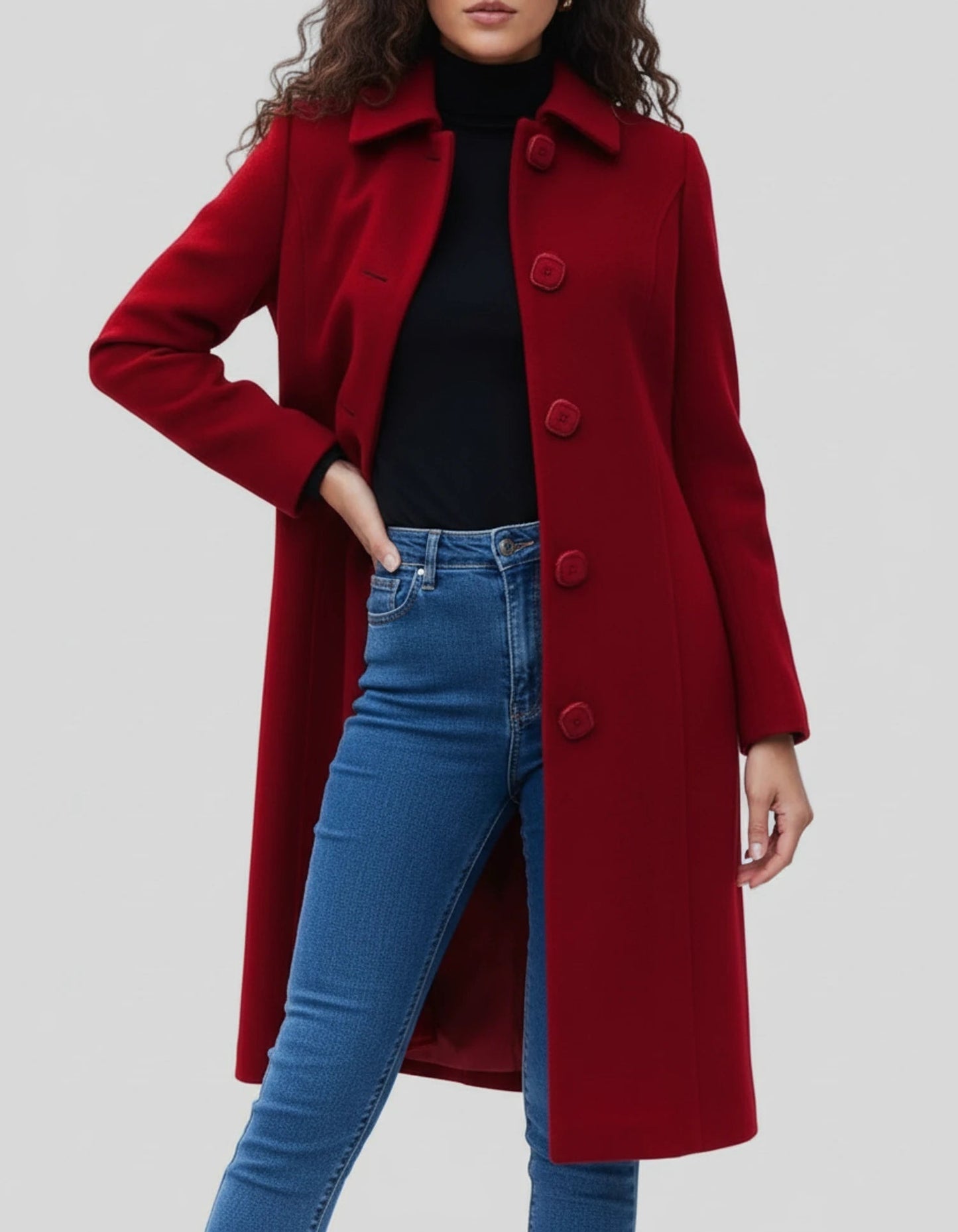 Image of Vivian | Women's Long Button Front Coat