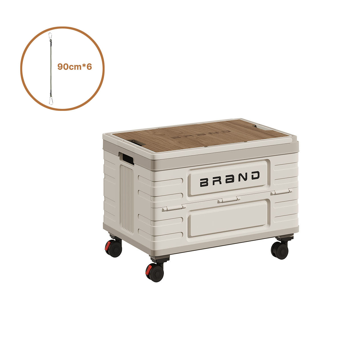 Wheeled Collapsible Storage Box with Snap-on Lid