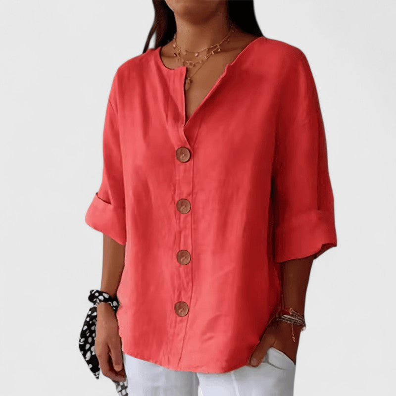 Women's Button-Down Cropped Top