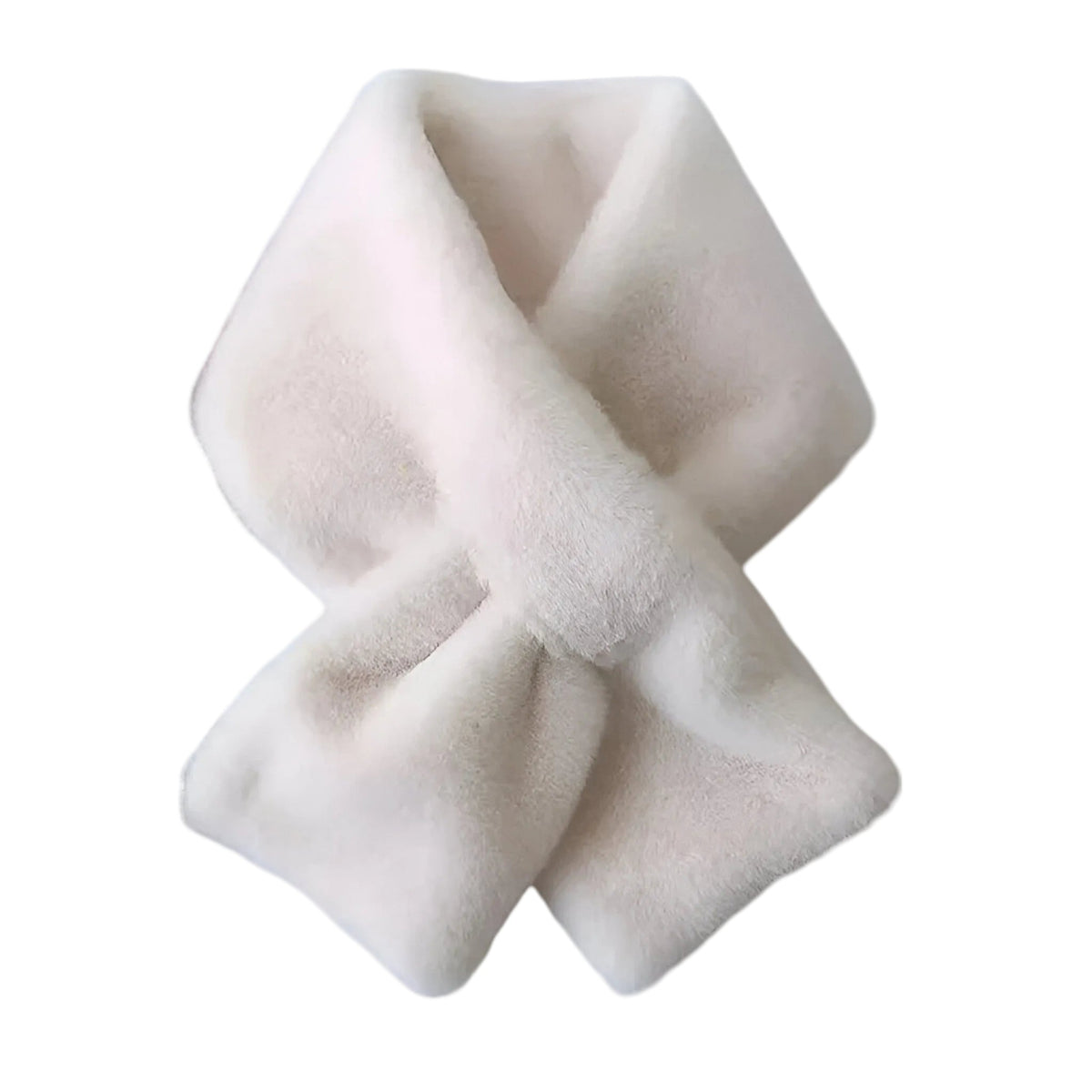 Women's Faux Rabbit Fur Plush Scarf - Soft Everyday Neck Warmer for Autumn & Winter