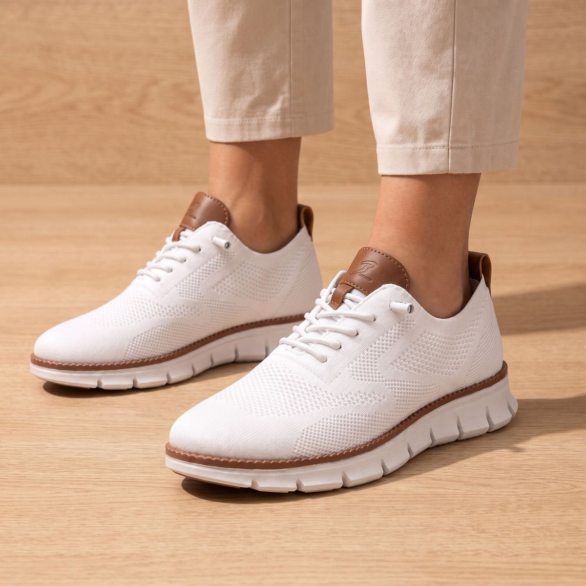 Women's Orthopedic Lace-Up Knit Sneakers with Arch Support