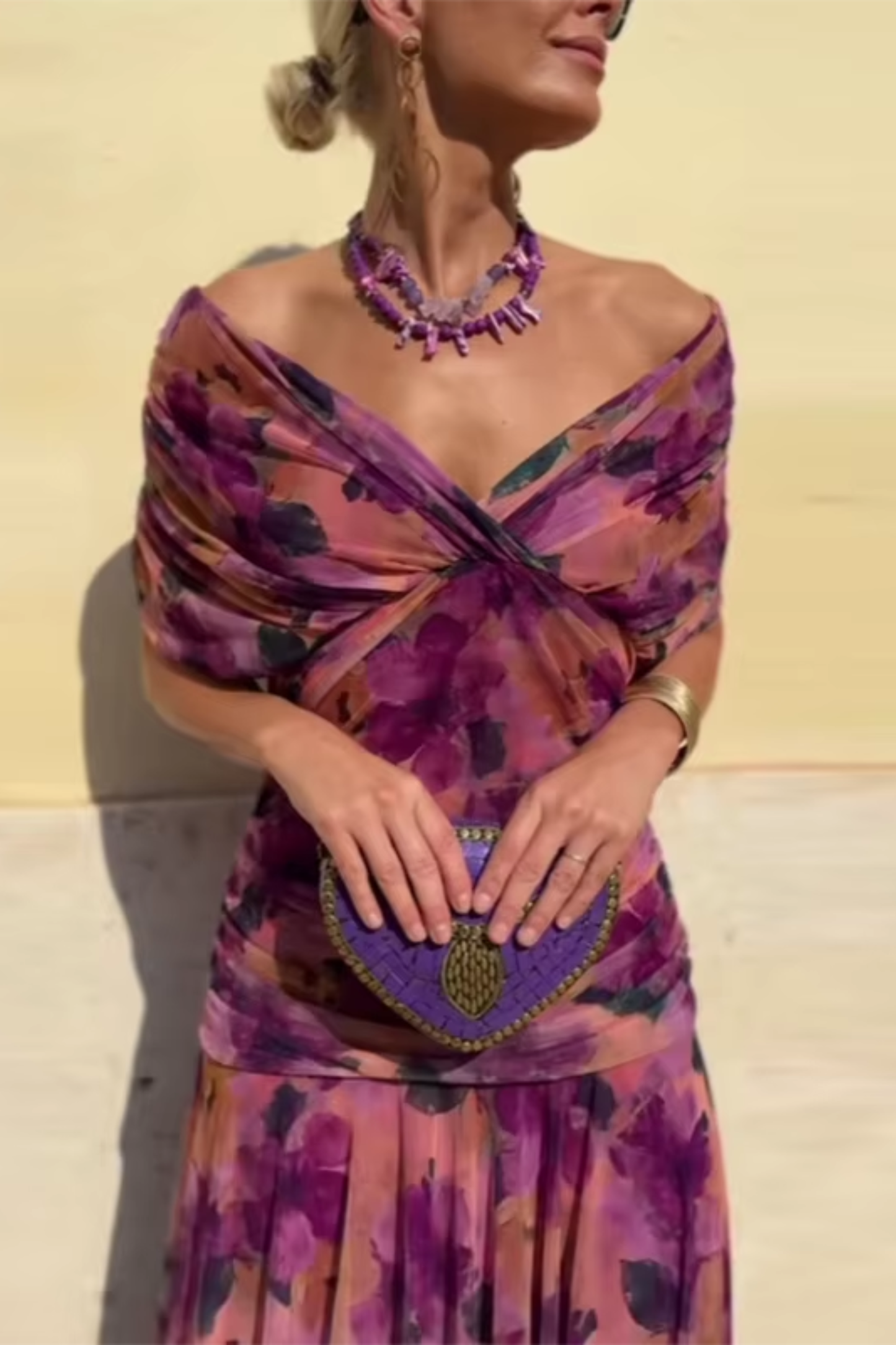 Women's V-Neck Maxi Dress