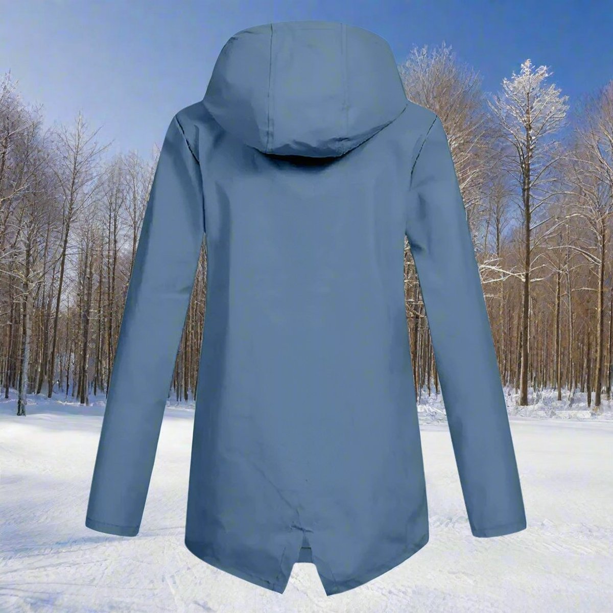 Women's Waterproof Hooded Rain Jacket with Zip Closure, Adjustable Cuffs and Pockets