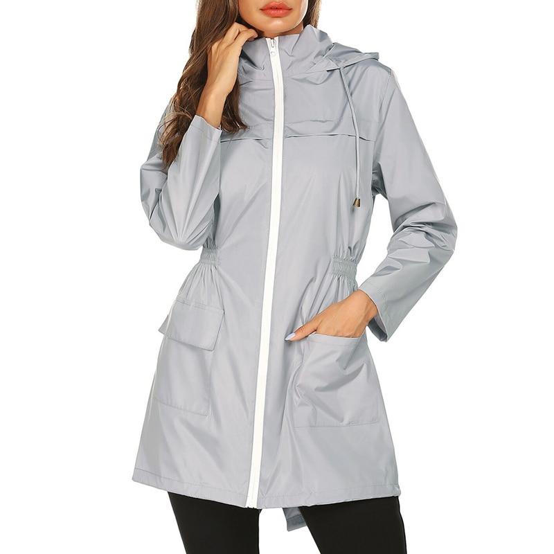 Women's Waterproof Windbreaker Jacket for Outdoor Activities in Rain and Wind