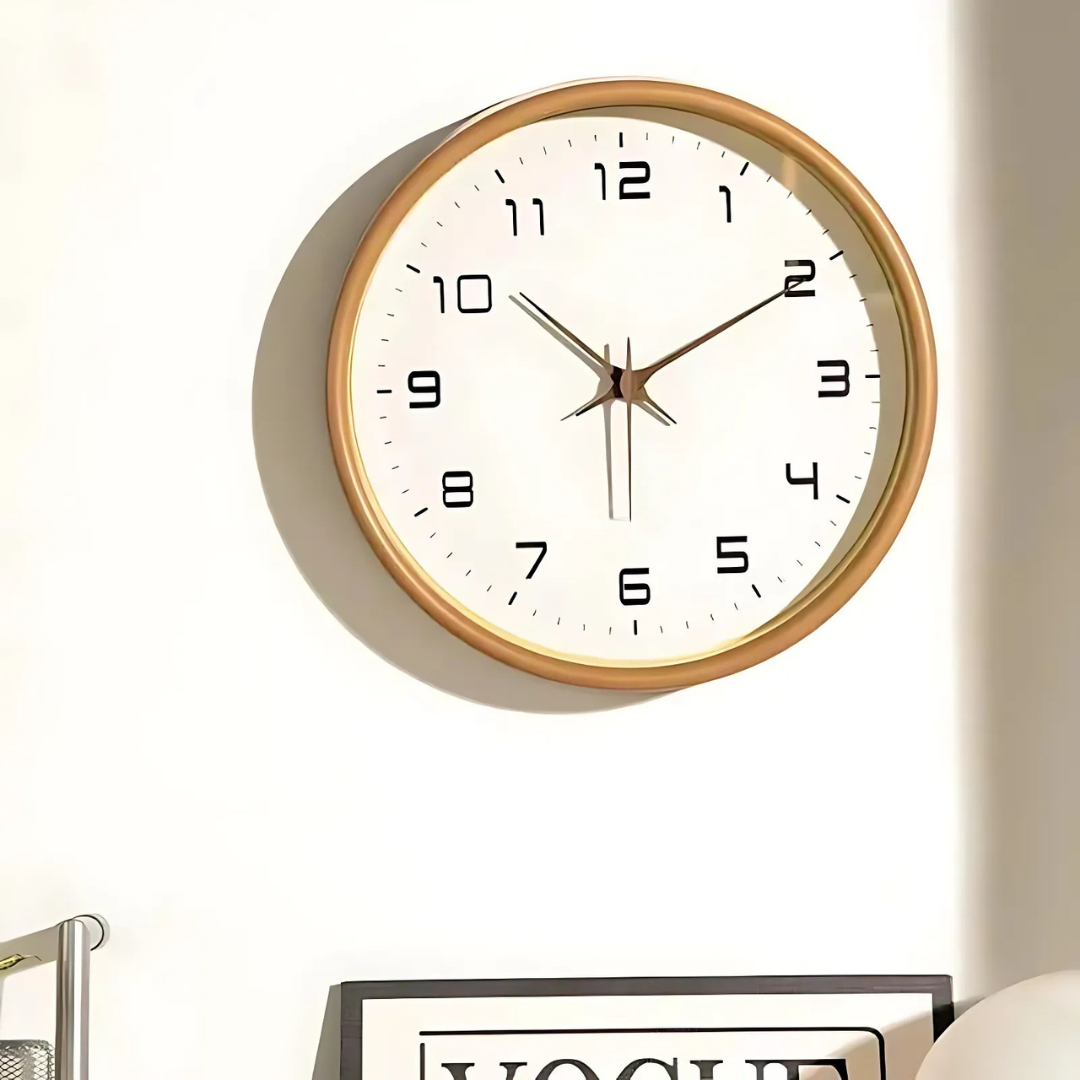 Wooden Wall Clock with Sophisticated Design Woodland – Natural Charm and Elegance – Perfect for Nature Lovers and Boho Style