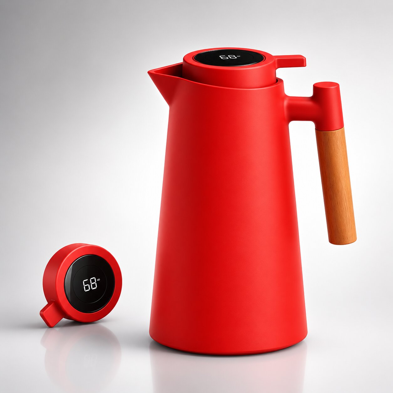 1 Liter Thermal Coffee Carafe with Temperature Display | Keeps Coffee & Tea Warm for Hours