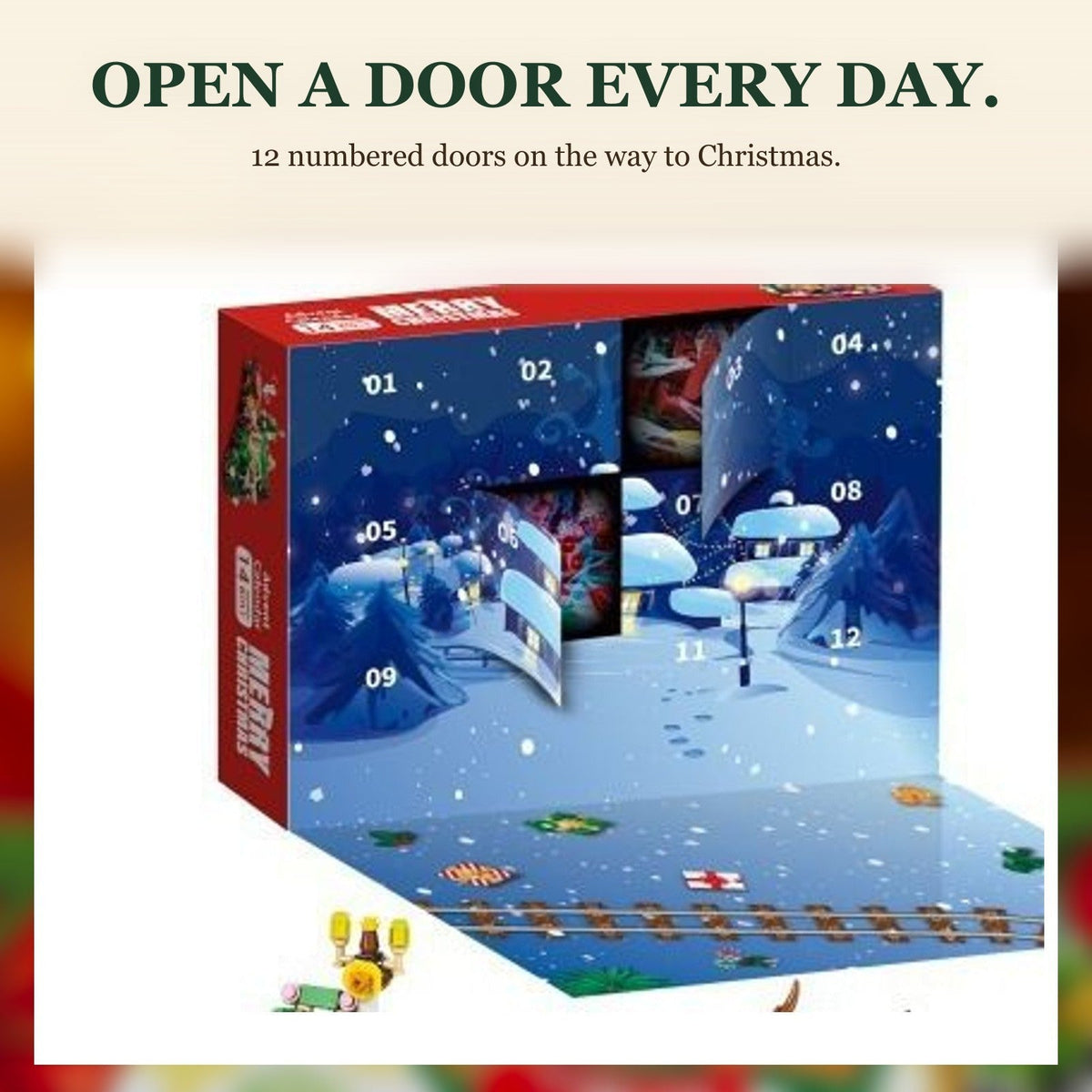 12-Day Christmas Brick Advent Calendar, 14 Builds, 6-in-1, Choice of 8 Styles