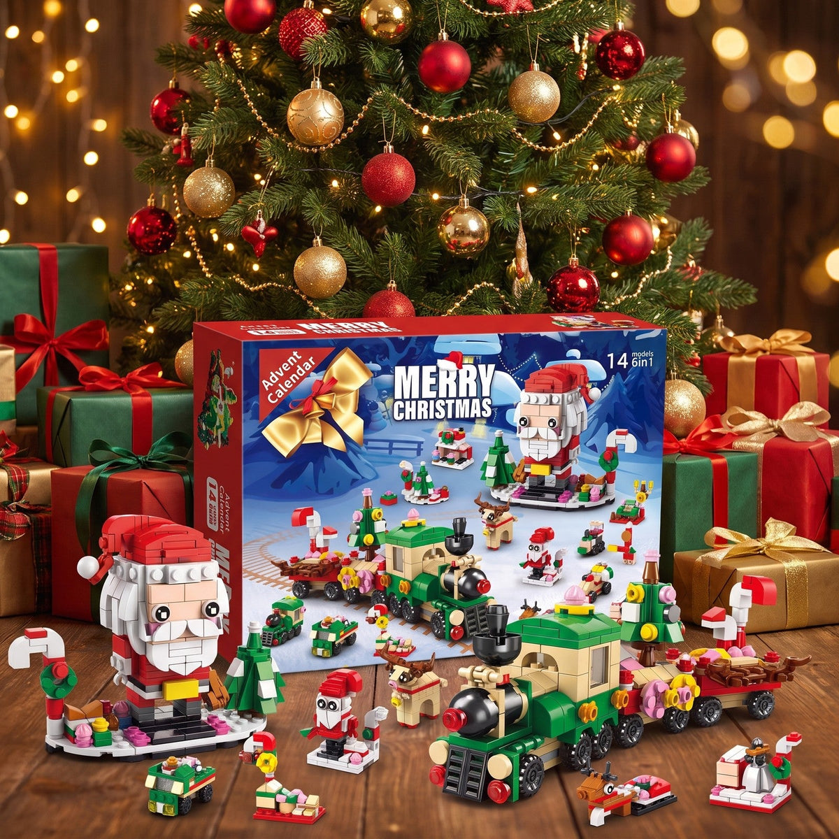 12-Day Christmas Brick Advent Calendar, 14 Builds, 6-in-1, Choice of 8 Styles