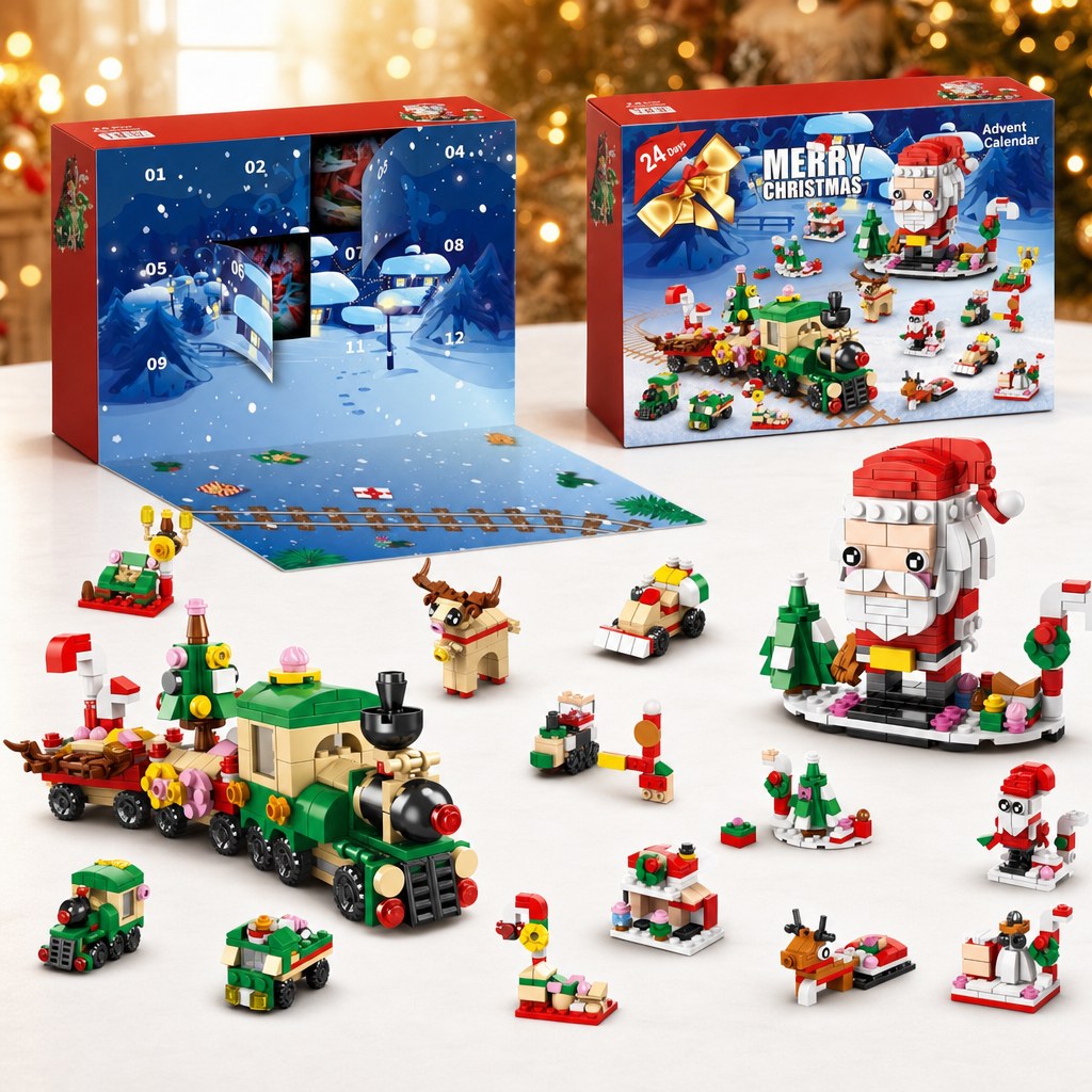 12-Day Christmas Brick Advent Calendar, 14 Builds, 6-in-1, Choice of 8 Styles