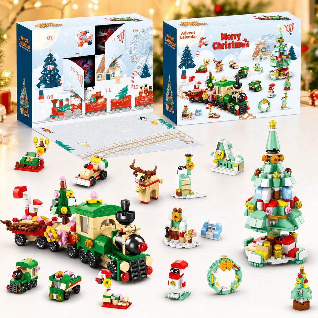 12-Day Christmas Brick Advent Calendar, 14 Builds, 6-in-1, Choice of 8 Styles