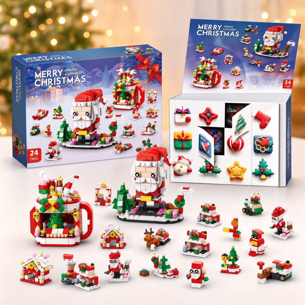 12-Day Christmas Brick Advent Calendar, 14 Builds, 6-in-1, Choice of 8 Styles