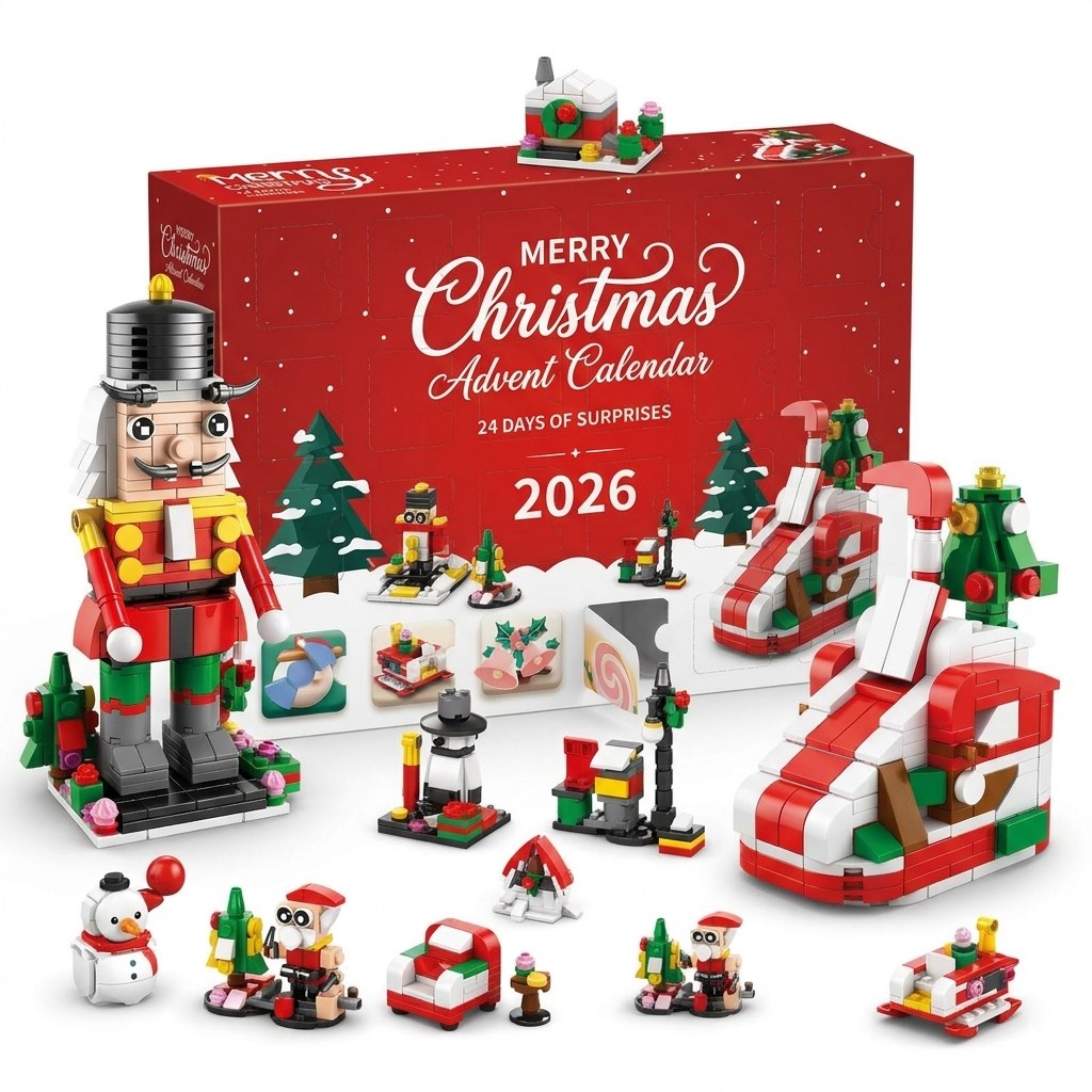 12-Day Christmas Brick Advent Calendar, 14 Builds, 6-in-1, Choice of 8 Styles