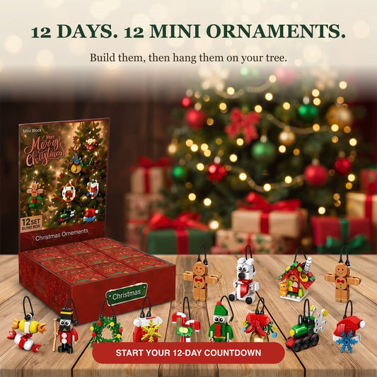 12 Days of Christmas Mini Brick Ornament Advent Calendar