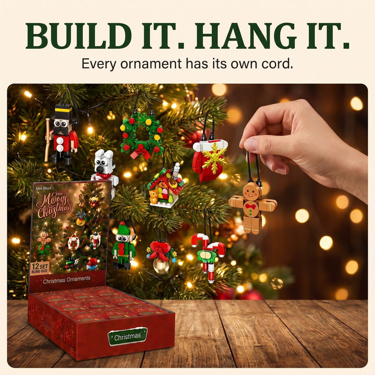 12 Days of Christmas Mini Brick Ornament Advent Calendar