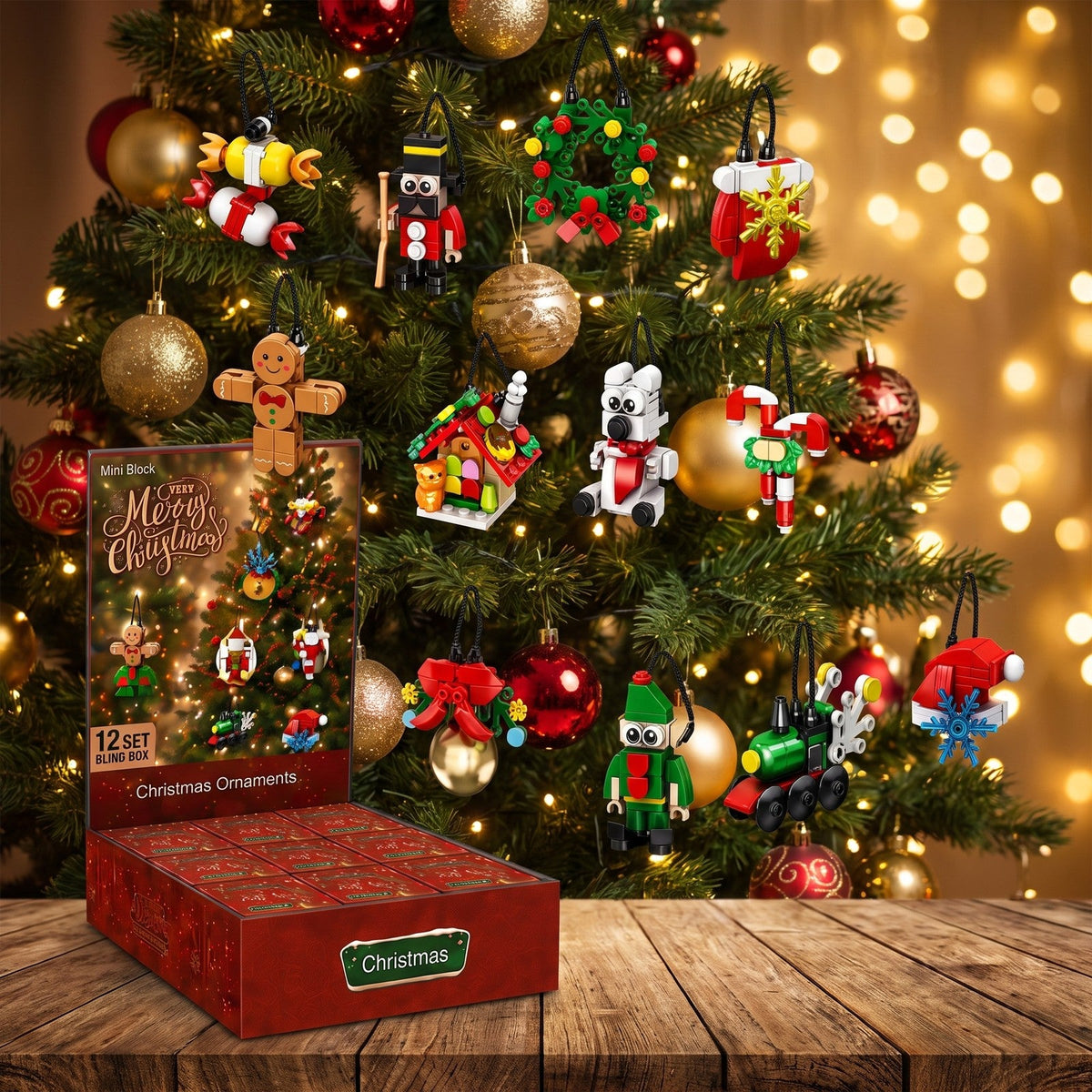 12 Days of Christmas Mini Brick Ornament Advent Calendar