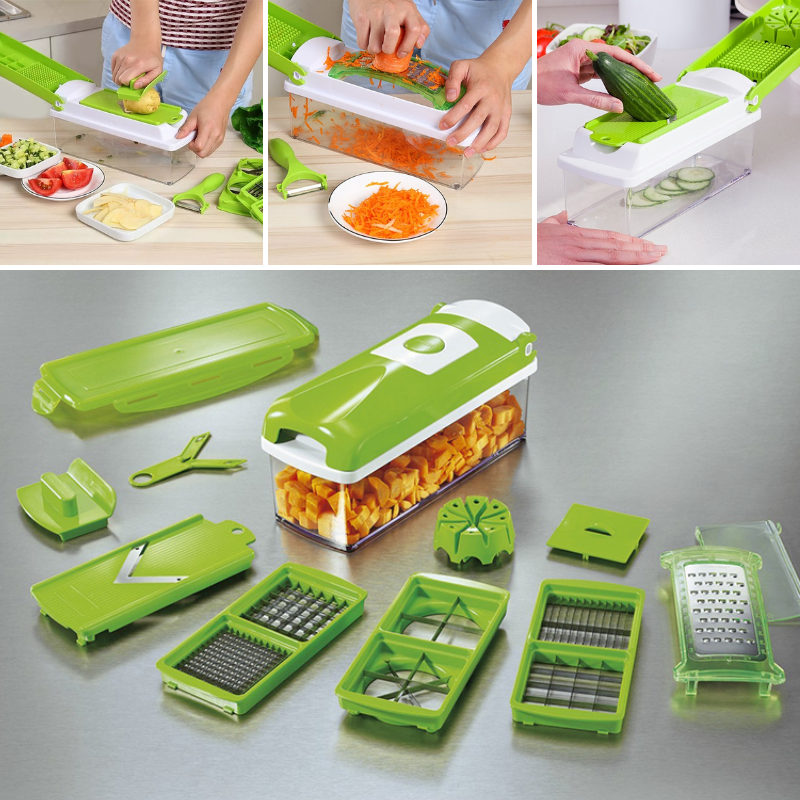 12-in-1 Vegetable Slicer - Safe & Versatile