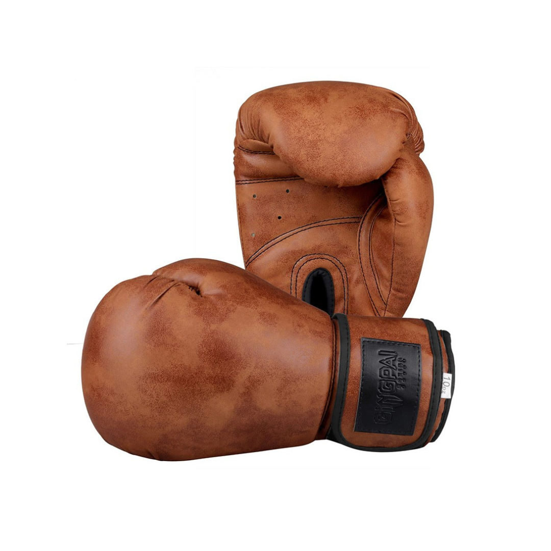 12 oz Vintage Boxing Gloves Made of Genuine Leather – Classic Style and Performance in Training