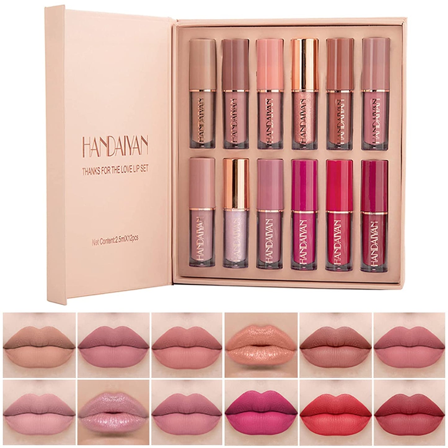 12 Pieces Matte Lipstick