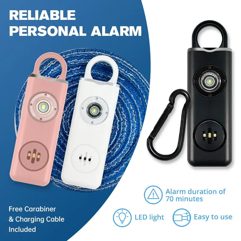 130dB Rechargeable Personal Safety Alarm Keychain