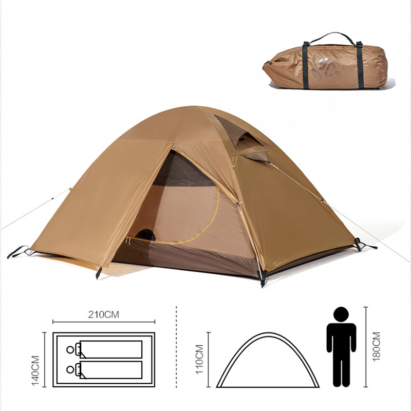 2-Person Freestanding Quick-Setup Camping Tent