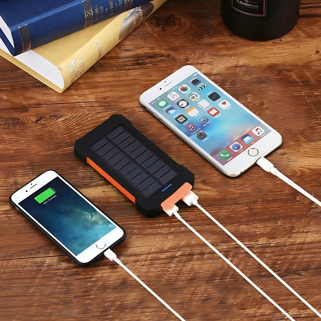 20,000mAh Solar Power Bank with Dual USB & LED Light