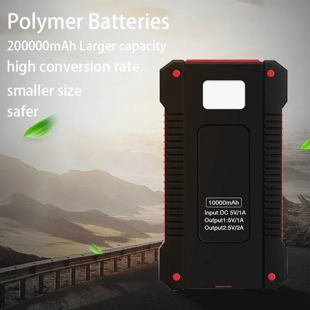 20,000mAh Solar Power Bank with Dual USB & LED Light
