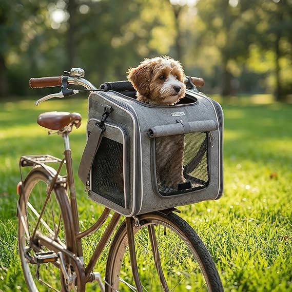 3-in-1 Transport Bag for Dogs on Bicycle – Safety and Comfort