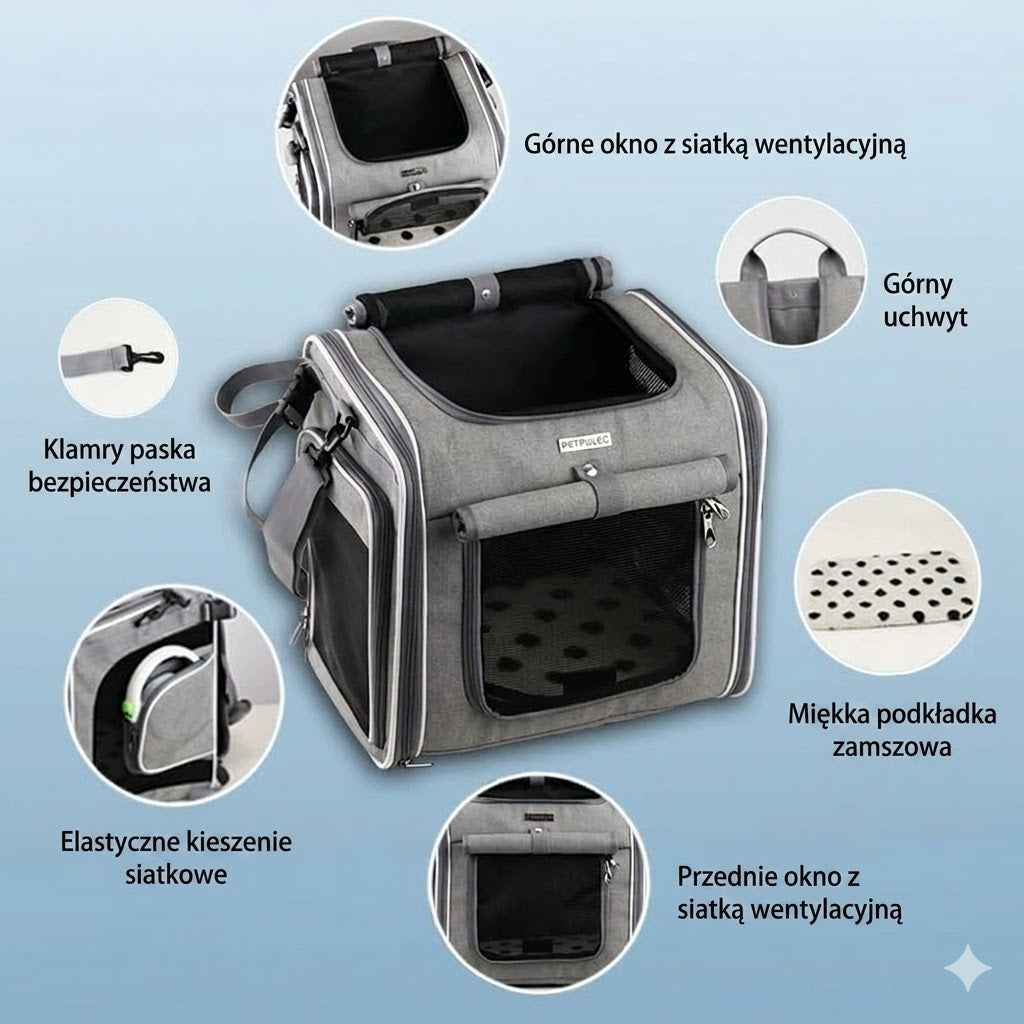3-in-1 Transport Bag for Dogs on Bicycle – Safety and Comfort