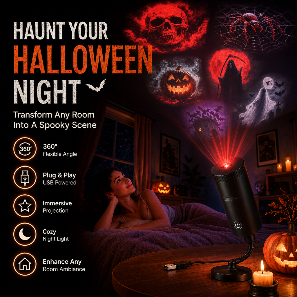 360° Rotating Night Light Projector Lamp