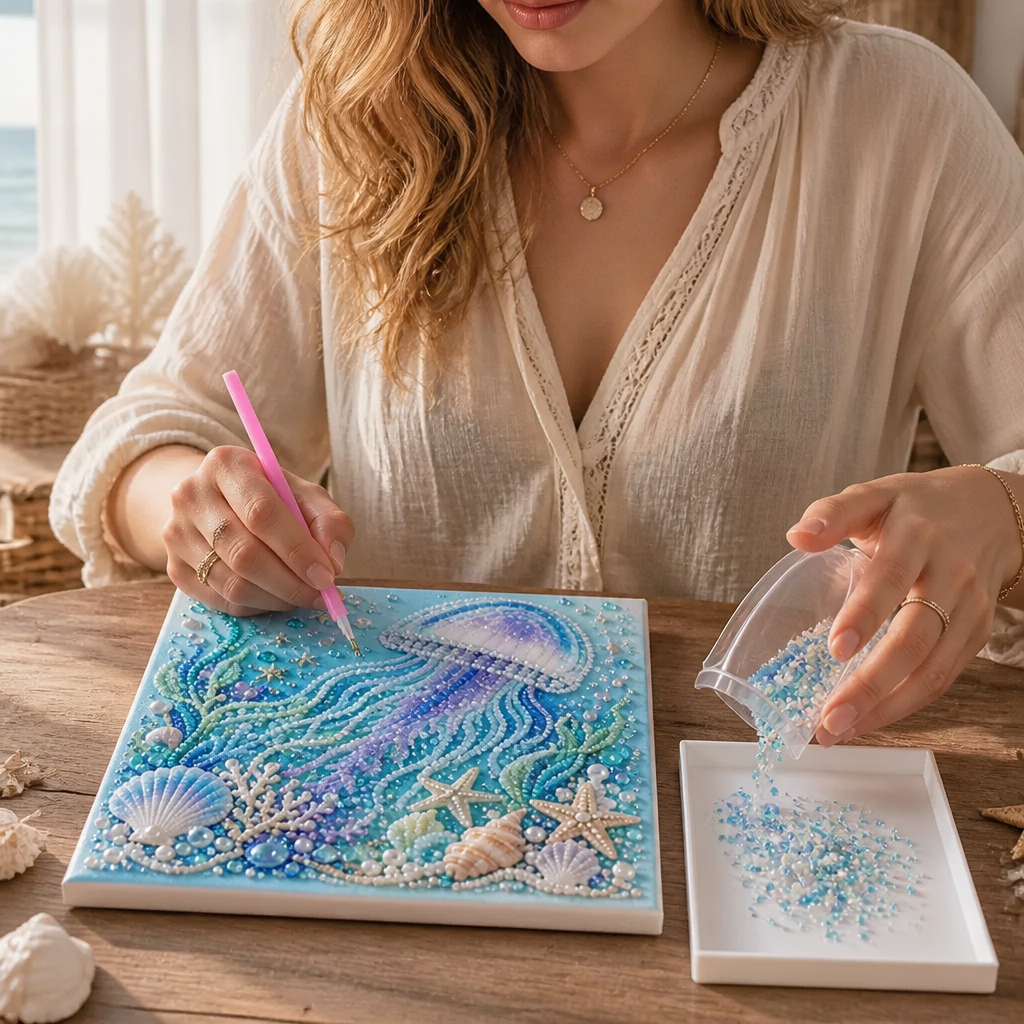 3D Pearl Mosaic Art Kit – Jellyfish
