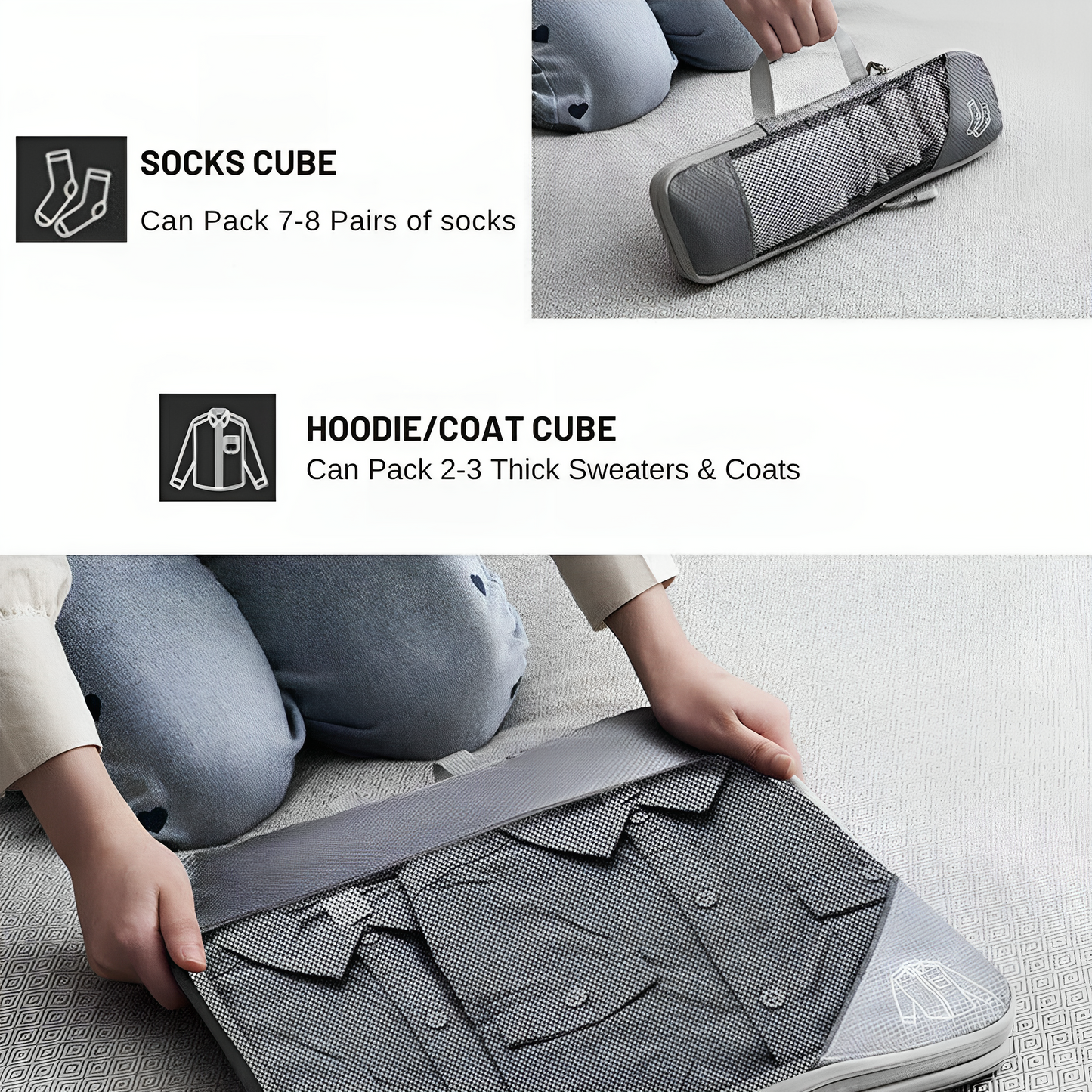 5 pcs - Compression Packing Cubes