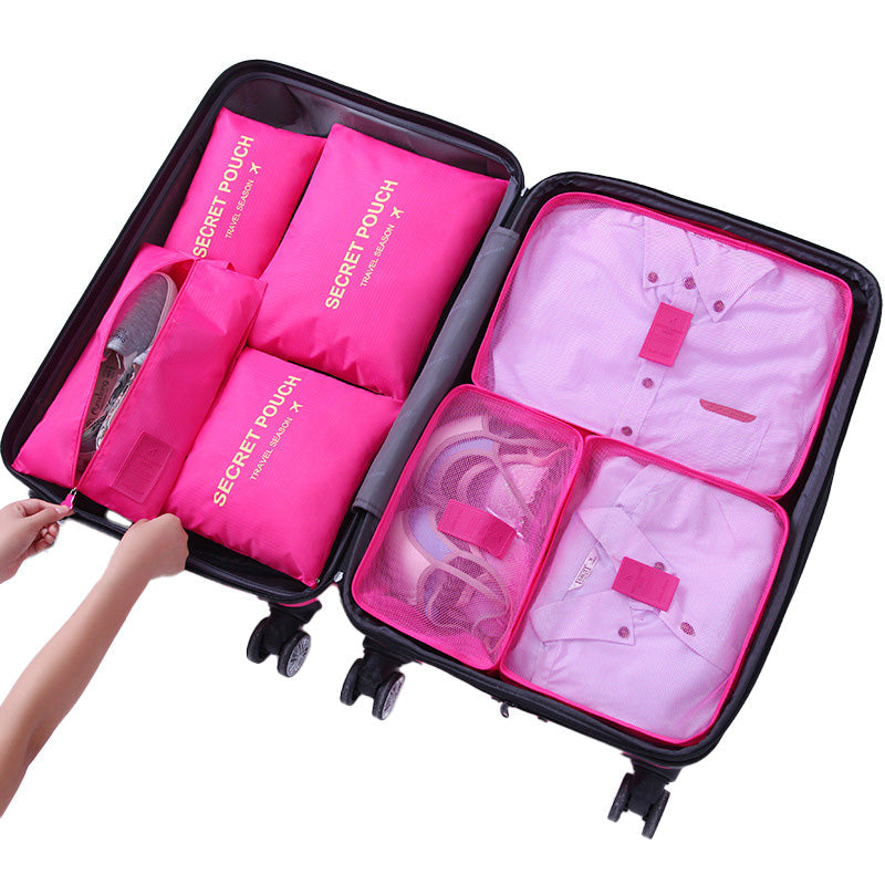6 pcs Portable Luggage Packing Cubes - Organize Your Travel Efficiency