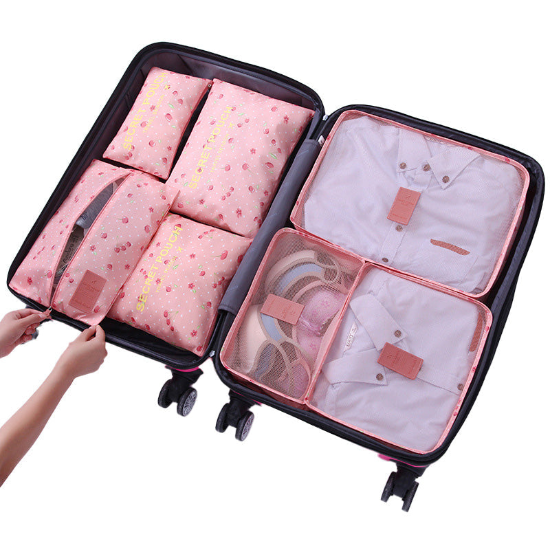 6 pcs Portable Luggage Packing Cubes - Organize Your Travel Efficiency