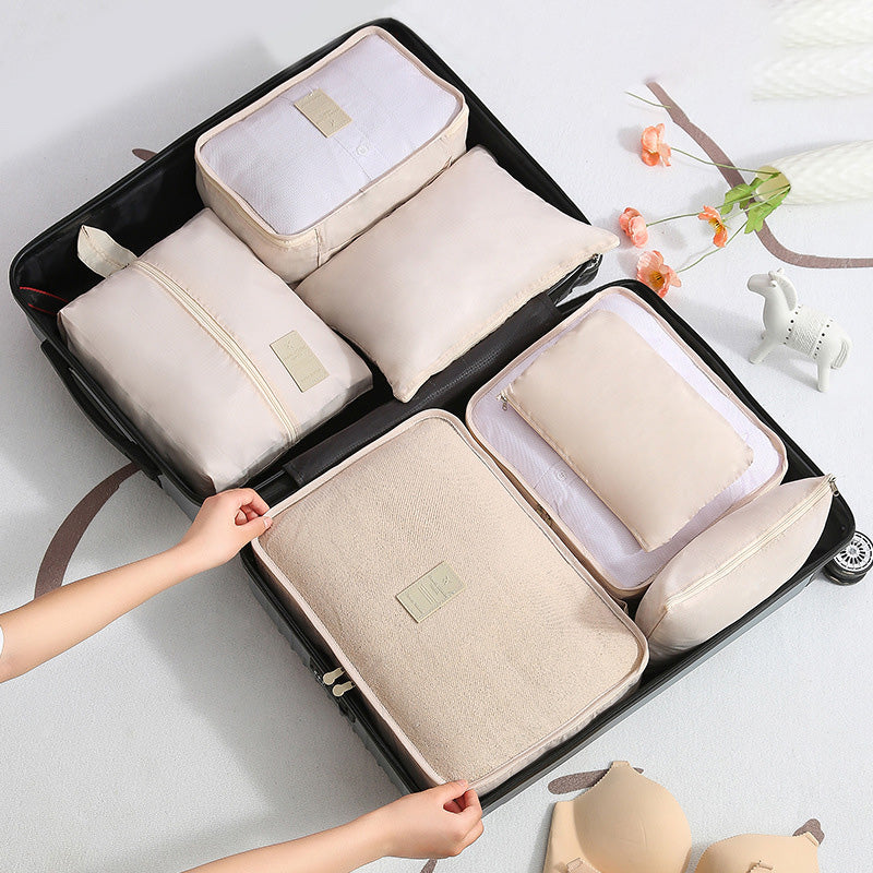 6 pcs Portable Luggage Packing Cubes - Organize Your Travel Efficiency
