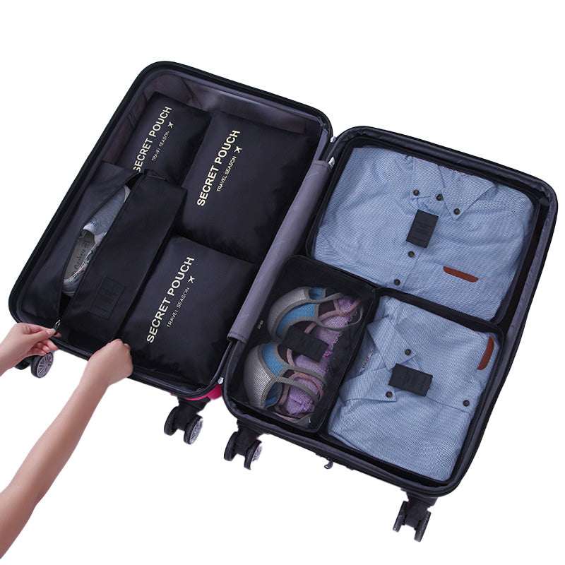 6 pcs Portable Luggage Packing Cubes - Organize Your Travel Efficiency