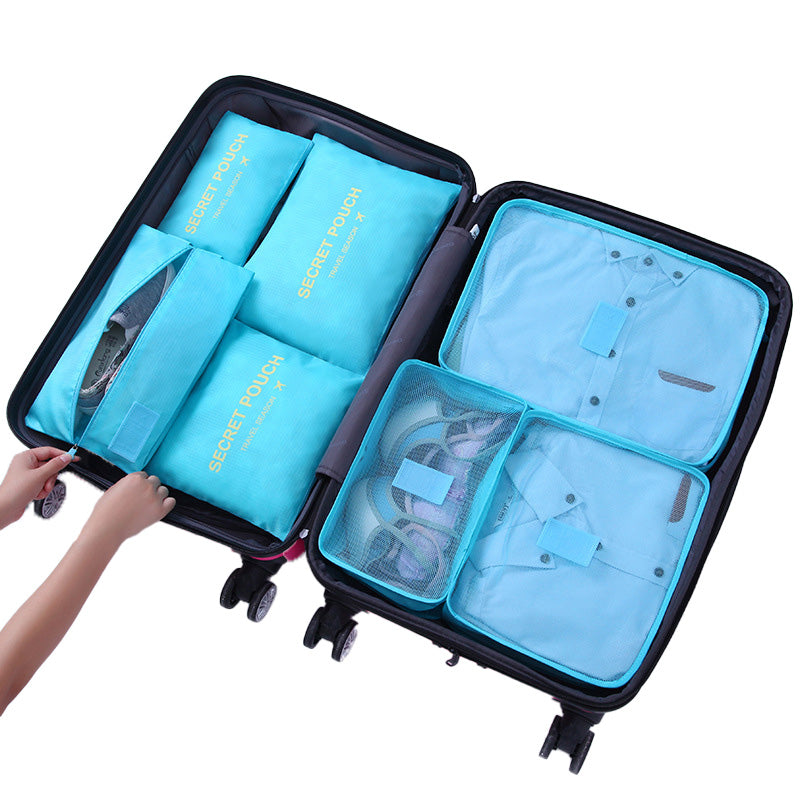 6 pcs Portable Luggage Packing Cubes - Organize Your Travel Efficiency