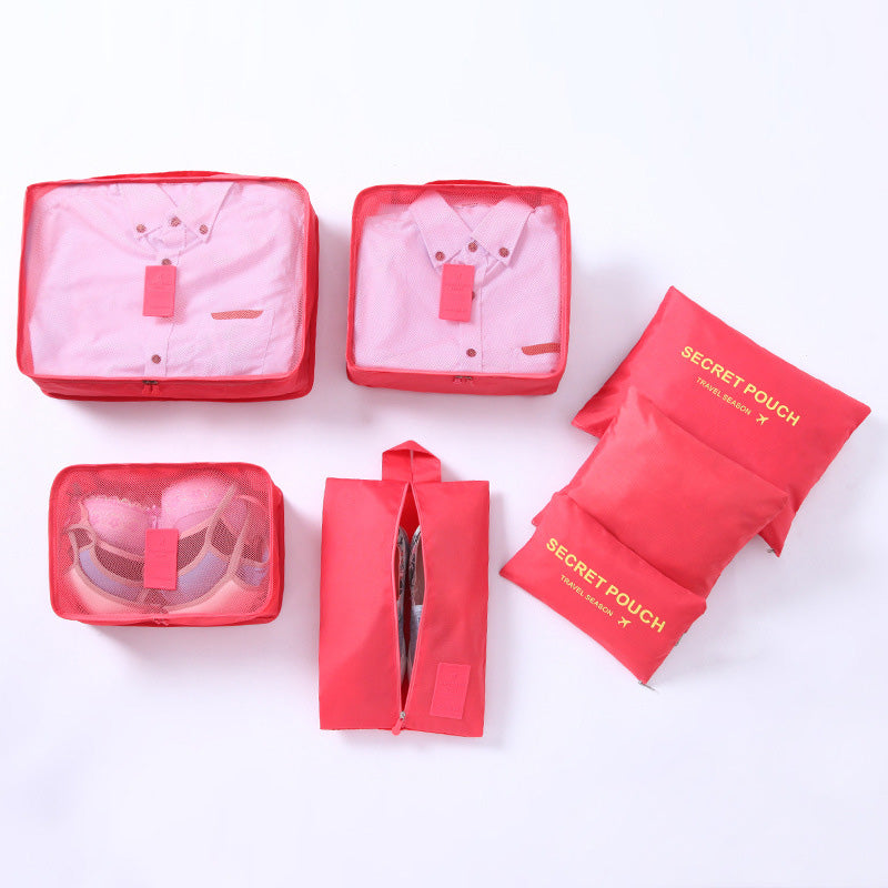 6 pcs Portable Luggage Packing Cubes - Organize Your Travel Efficiency