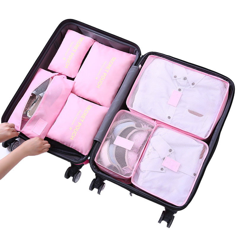 6 pcs Portable Luggage Packing Cubes - Organize Your Travel Efficiency