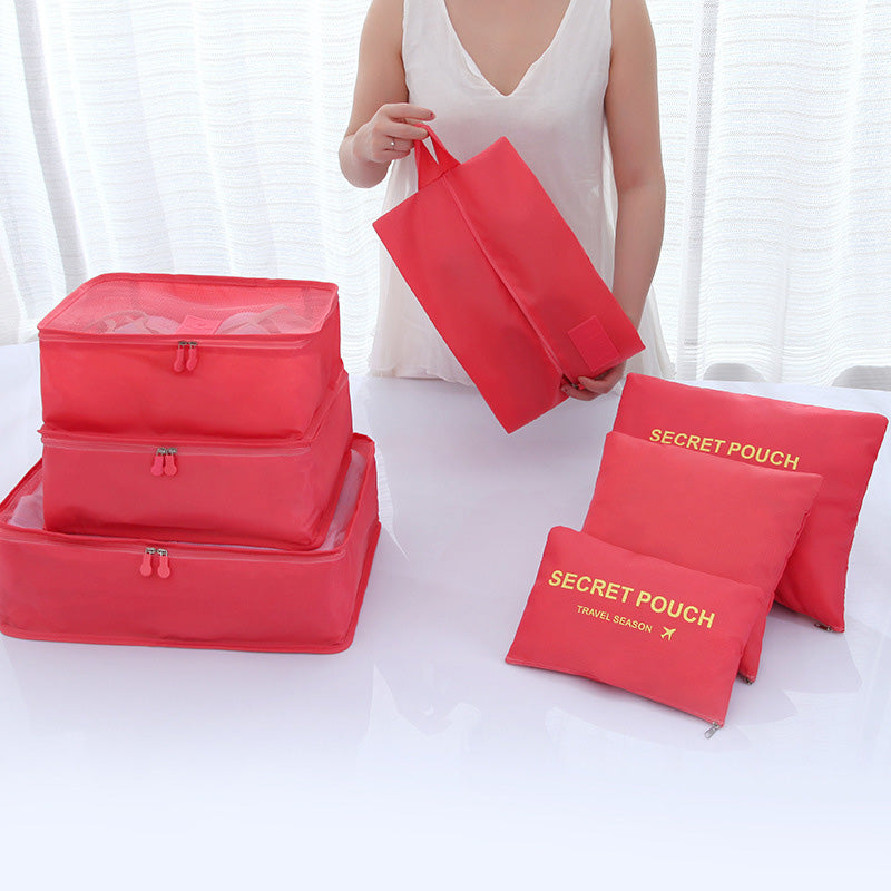 6 pcs Portable Luggage Packing Cubes - Organize Your Travel Efficiency