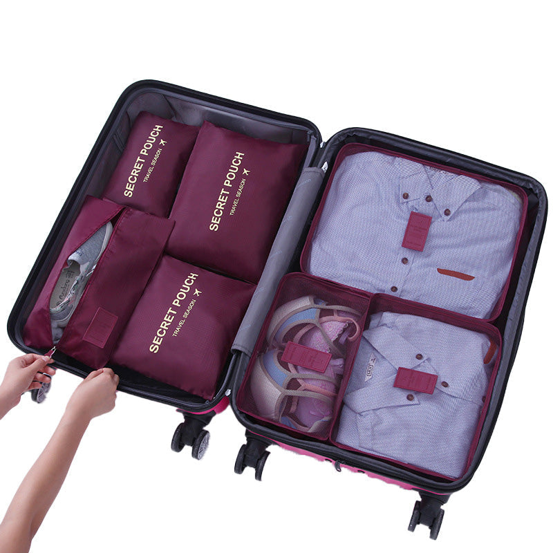 6 pcs Portable Luggage Packing Cubes - Organize Your Travel Efficiency