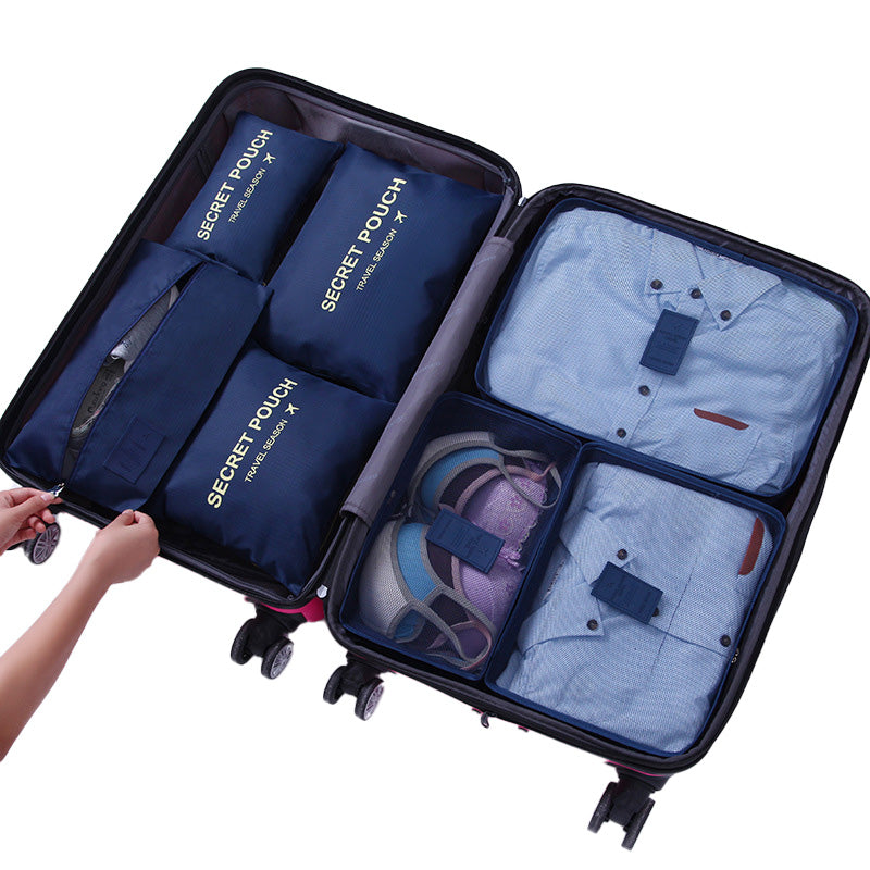 6 pcs Portable Luggage Packing Cubes - Organize Your Travel Efficiency