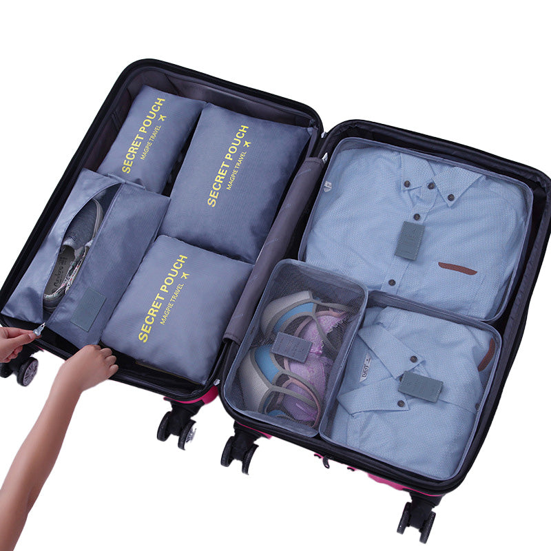 6 pcs Portable Luggage Packing Cubes - Organize Your Travel Efficiency