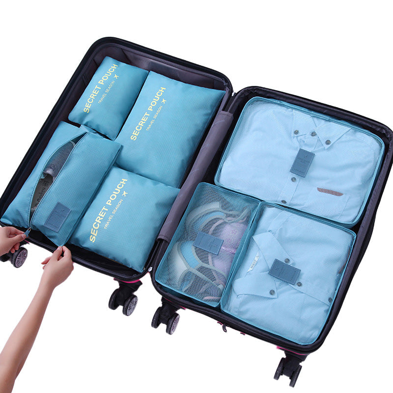 6 pcs Portable Luggage Packing Cubes - Organize Your Travel Efficiency