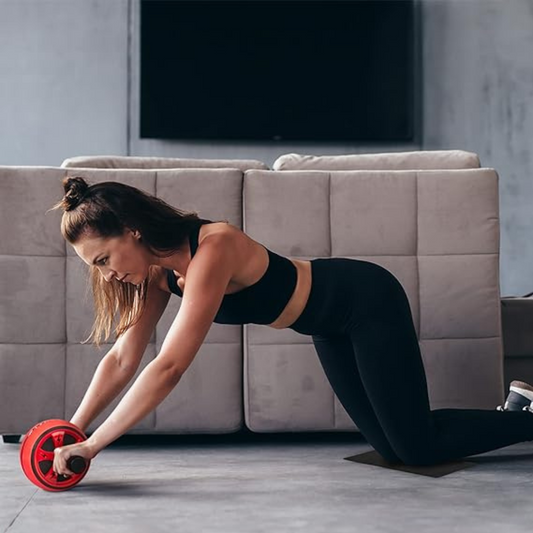 Ab Roller Pro Abdominal Muscle Trainer with Wide Wheels and Non-Slip Mat – Effective Home and Gym Workout