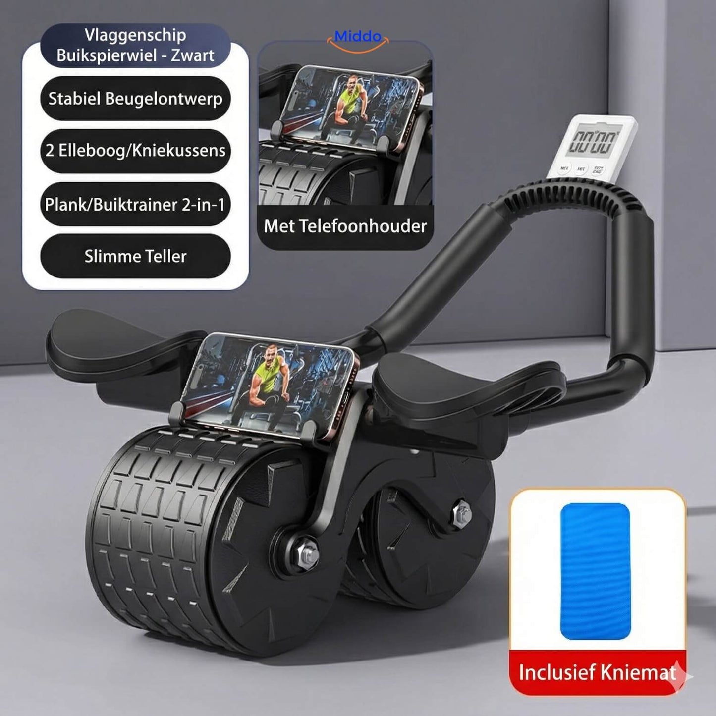 AbWheel Pro™ | Abdominal Trainer for a Tight Six-Pack from Home!