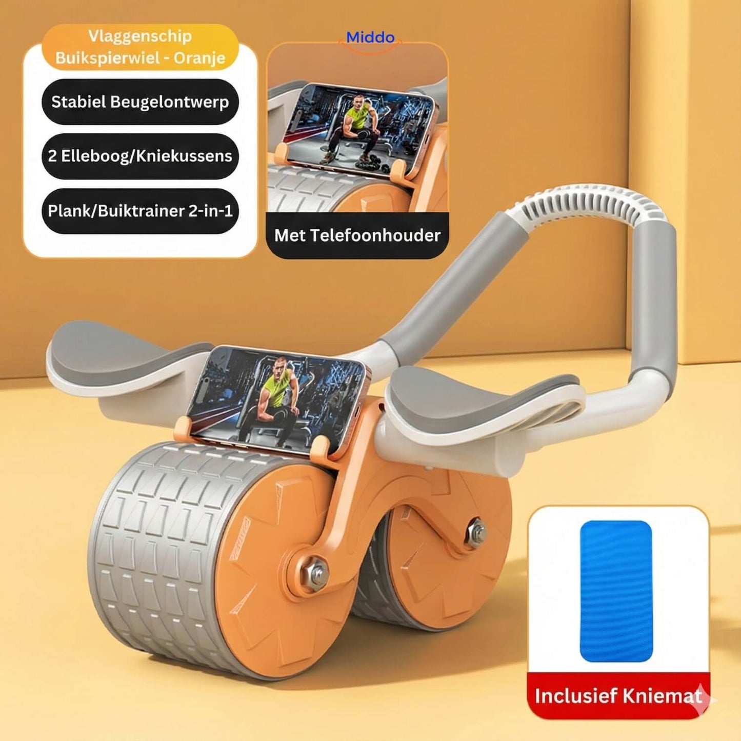 AbWheel Pro™ | Abdominal Trainer for a Tight Six-Pack from Home!