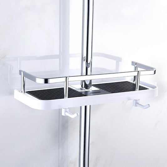 Adjustable, Corrosion-Resistant Bathroom Shelf for Shower Rod