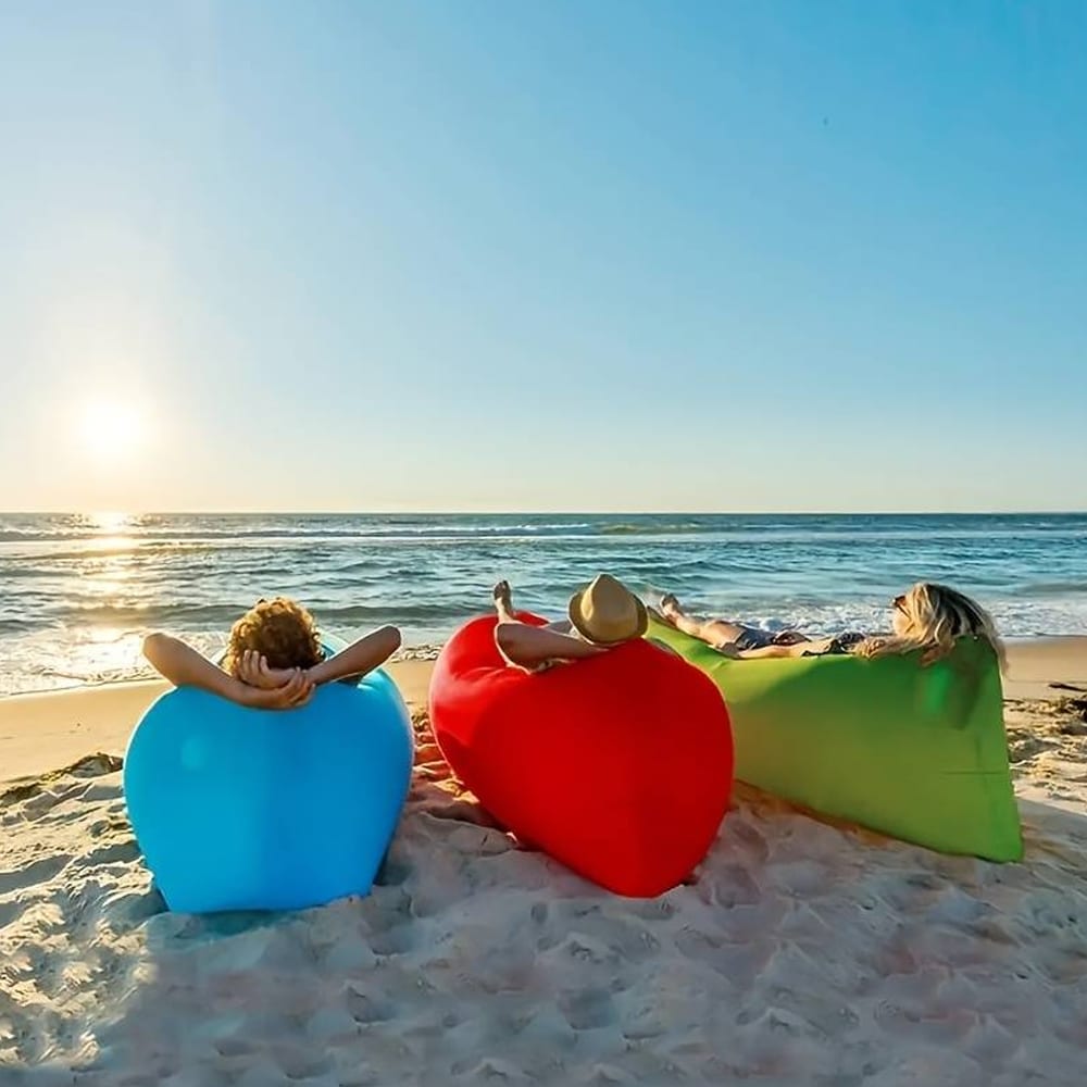 Air Bean Inflatable Lounge Chair/Sack for Beach, Garden or Festival